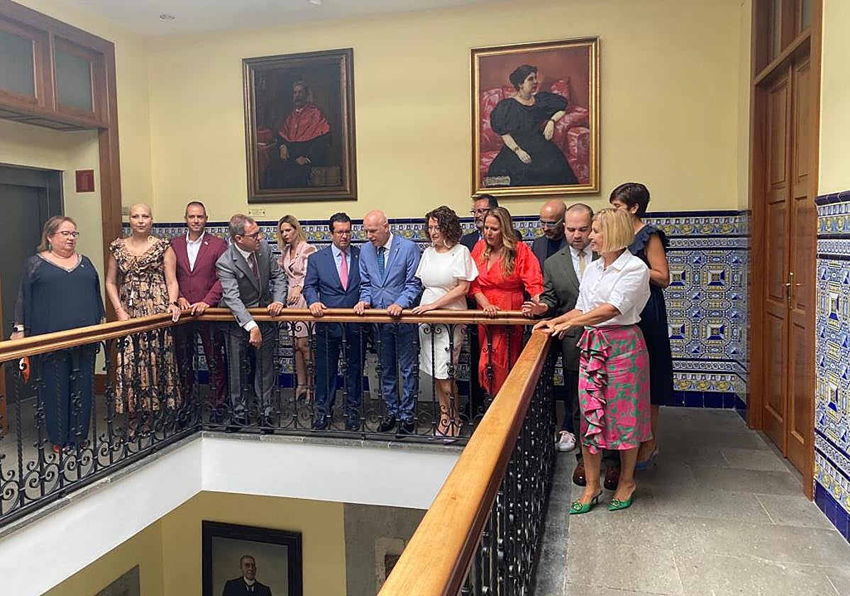 El grupo de gobierno de Arucas (PSOE-PP-NC) el pasado 17 de junio, día de la constitución de los ayuntamientos.