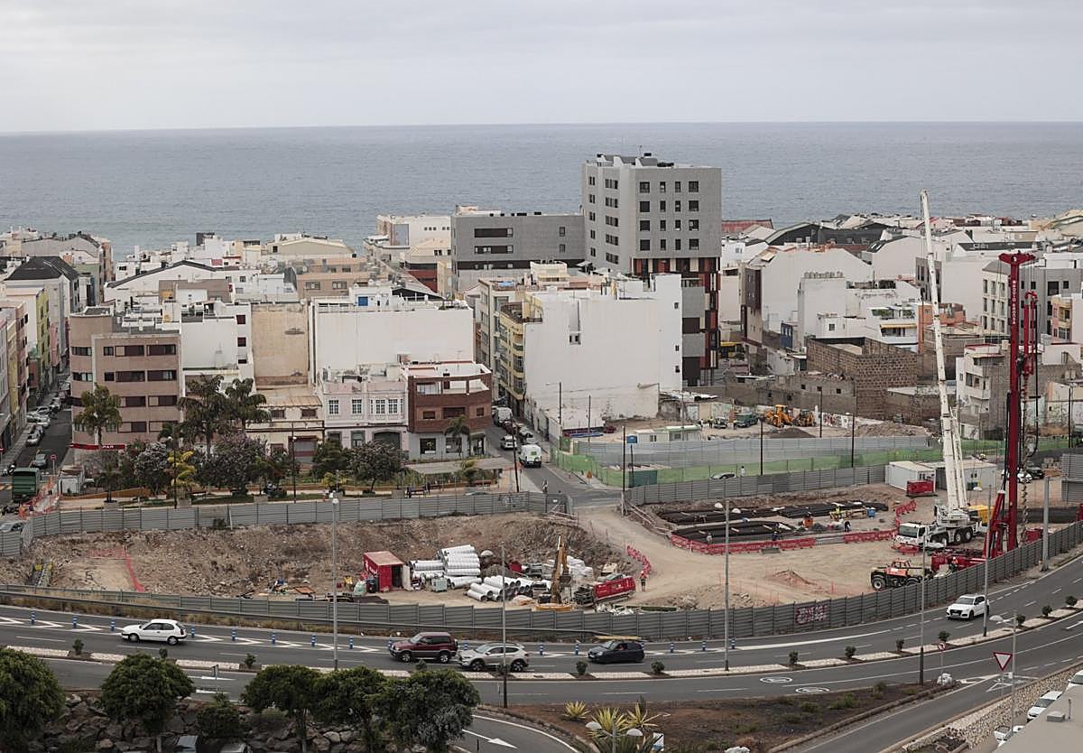 Imagen de archivo de obras en Guanarteme.