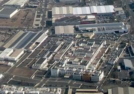 Vista aérea de la cubierta del Hospital Doctor José Molina Orosa, en Arrecife.