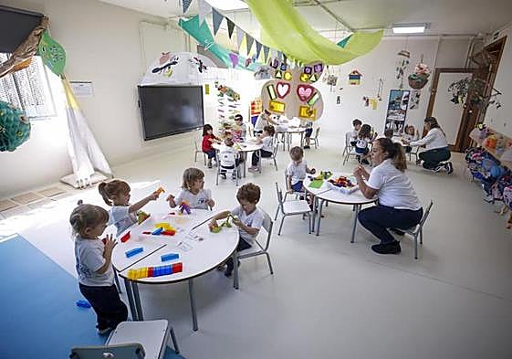 Aula del primer ciclo de Infantil el colegio Monseñor Socorro Lantigua de Teror.