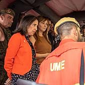 Robles, sobre el operativo contra el incendio de La Palma: «Es razonablemente optimista»