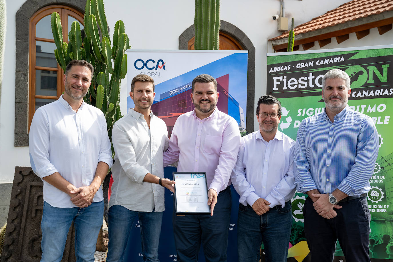 Acto de entrega certificado sostenibilidad FiestoRon.