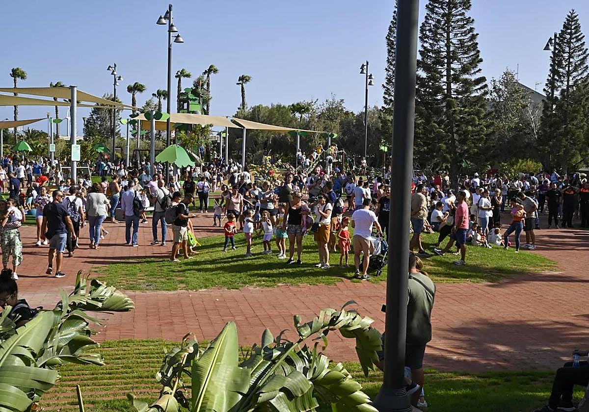 Un momento de la celebración organizada para la apertura del parque.