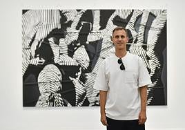 Ubay Murillo, ante una de sus piezas.