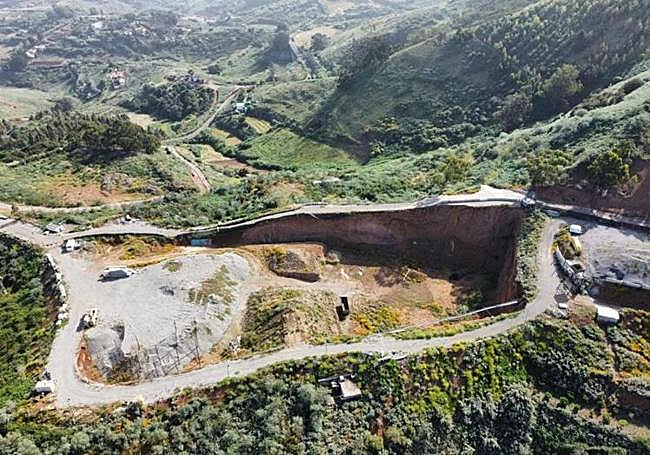 Vista aérea de la zona afectada por la obra de la balsa.