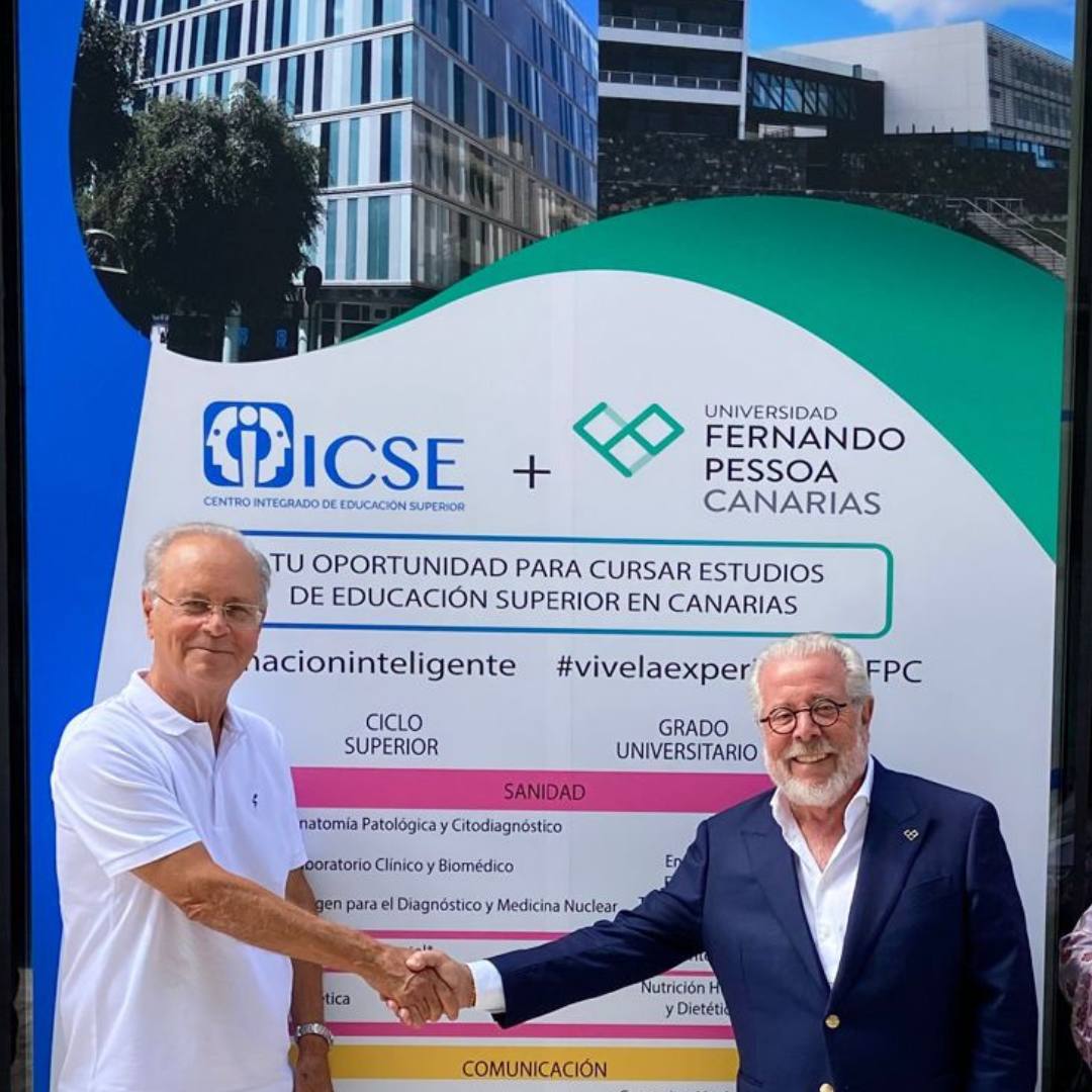 A la izq. D. Jose Domingo Martín, Presidente de ICSE, y a la dcha. D. Antonio Rodríguez, Presidente de la UFPC.