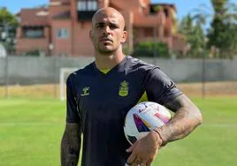 Sandro Ramírez, durante la entrevista en el Marbella Football Center.