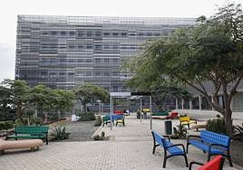 Patio de la Facultad de Ciencias de la Salud de la.