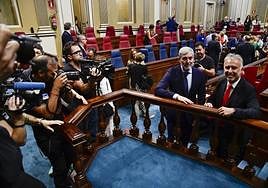 En la imagen, Fernando Clavijo y Ángel Víctor Torres.