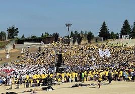 Foto de archivo de la peregrinación europea de jóvenes de 2022.