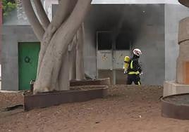 Imagen del transformador eléctrico que sufrió los daños.