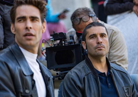Jon Kortajarena y Álex García en un momento del rodaje.