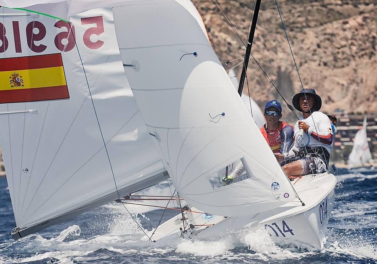 Miguel Ángel Morales y Alejandro Martín, en acción.