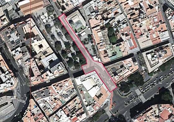 Plano de la zona de actuación.