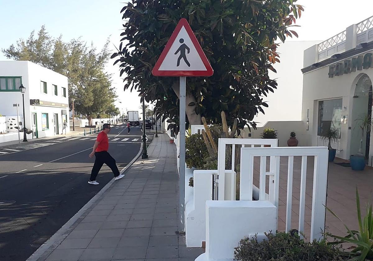 Vista del centro de Tinajo.