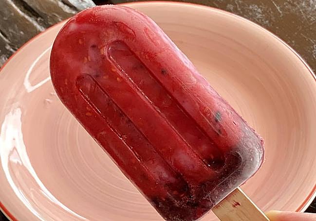 Polo de yogur y frutos rojos