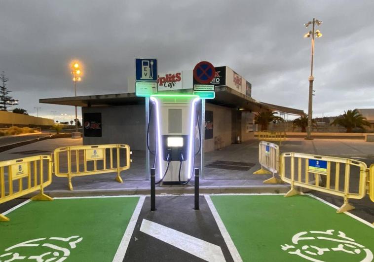 La recarga ultrarrápida de vehículos eléctricos del Estadio de Gran Canaria operará en septiembre