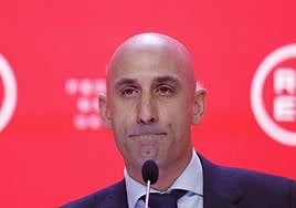 Rubiales, ante los medios de comunicación en una imagen de archivo