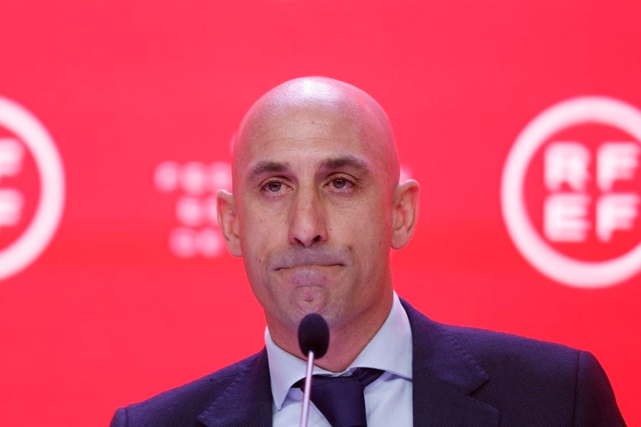 Rubiales, ante los medios de comunicación en una imagen de archivo