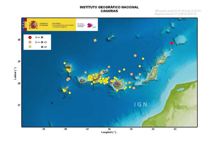 Canarias registra 1.243 terremotos en lo que va de año