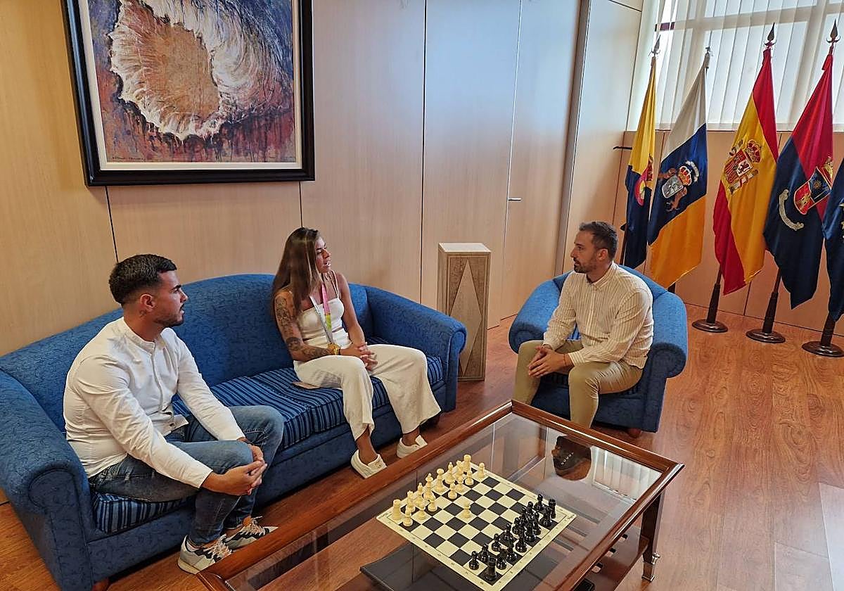 Misa recibida en la mañana de este jueves por el alcalde de Telde, Juan Antonio Peña.