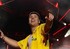 Quevedo en el concierto sorpresa que dio en la capital grancanaria a finales de julio.