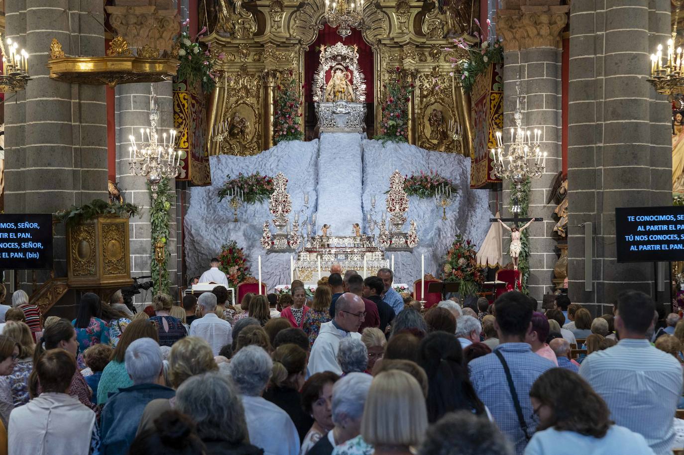 La bajada de la Virgen del Pino del Camarín, en imágenes