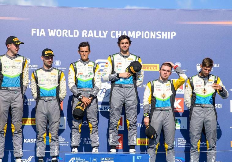 Rogelio Peñate, subcampeón del mundo tras ganar el Rally de Acropolis en la Junior WRC y WRC3