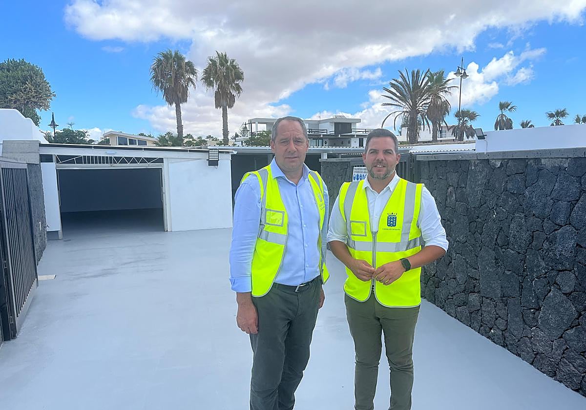 Juan Monzón y Jacobo Medina, en el espacio que pronto se reabrirá.
