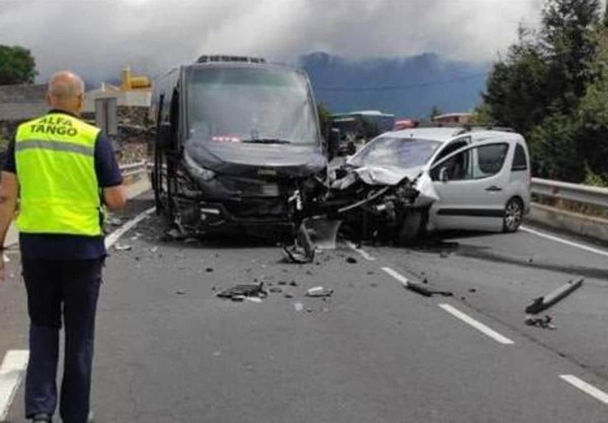 Imagen del accidente ocurrido este martes en La Palma.