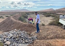 Retirada de escombros.