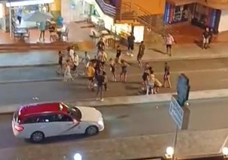 Imágenes de la brutal pelea.