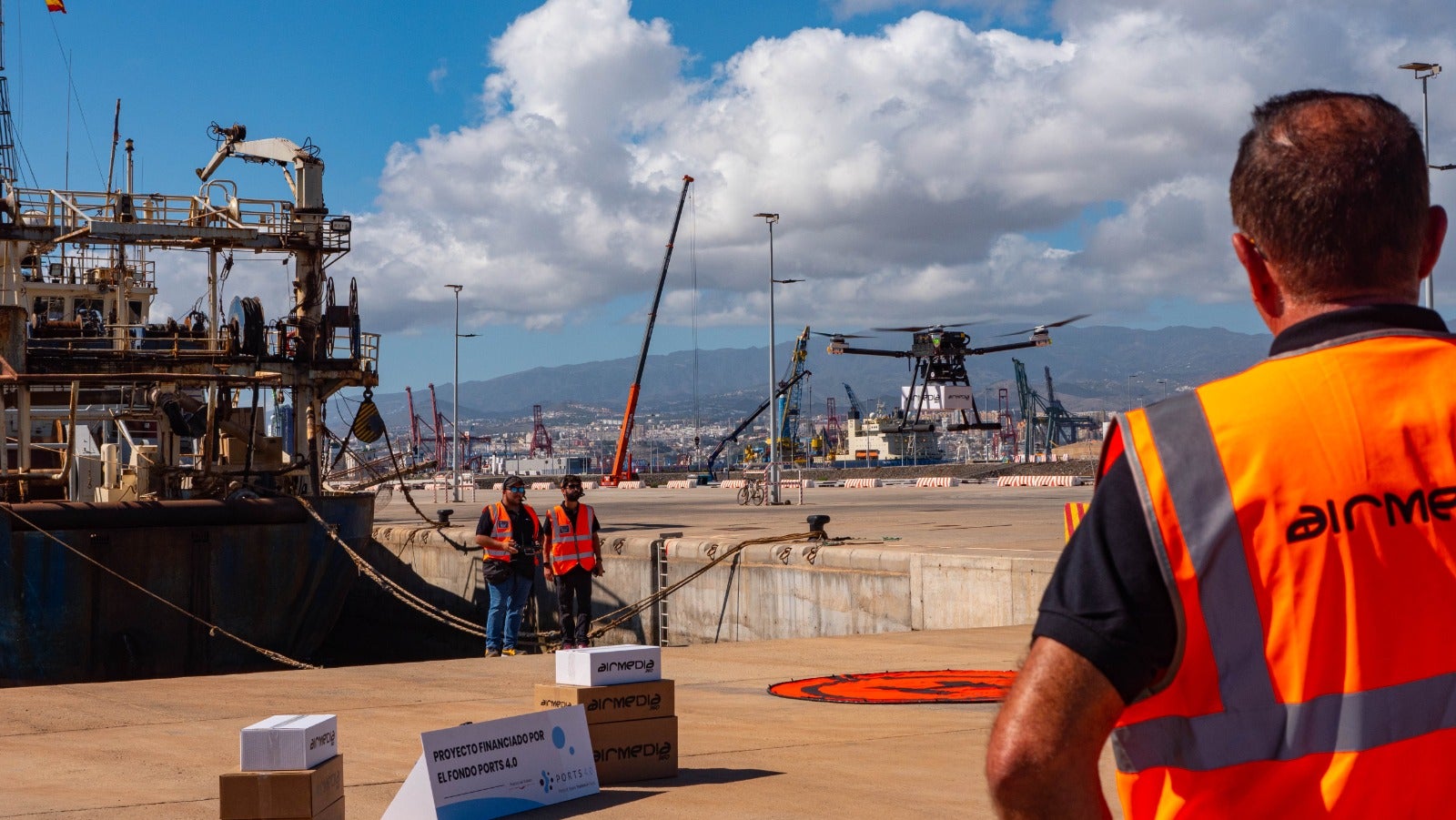 Pruebas finales del proyecto &#039;Transporte con drones en operaciones logístico-portuaria&#039;