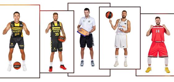De izquierda a derecha, Alejandro López, Fran Guerra, Marco Justo, Sergio Rodríguez y Christian Díaz.