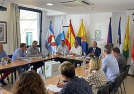 Imagen de la reunión de trabajo celebrada en Arucas.