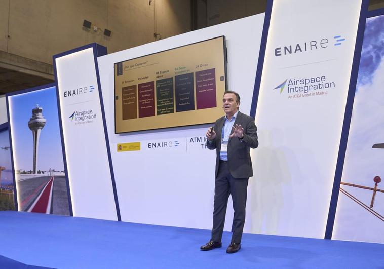 El estratopuerto majorero 'aterriza' en el Congreso de la Industria Aeroespacial
