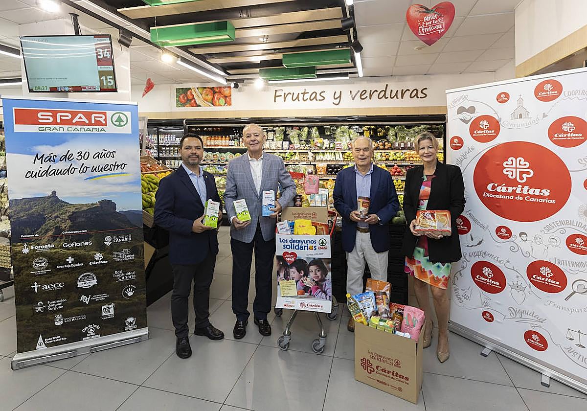 SPAR Gran canaria y Rotary Club recoge 'Desayunos solidarios' a favor de Cáritas Diocesana de Canarias