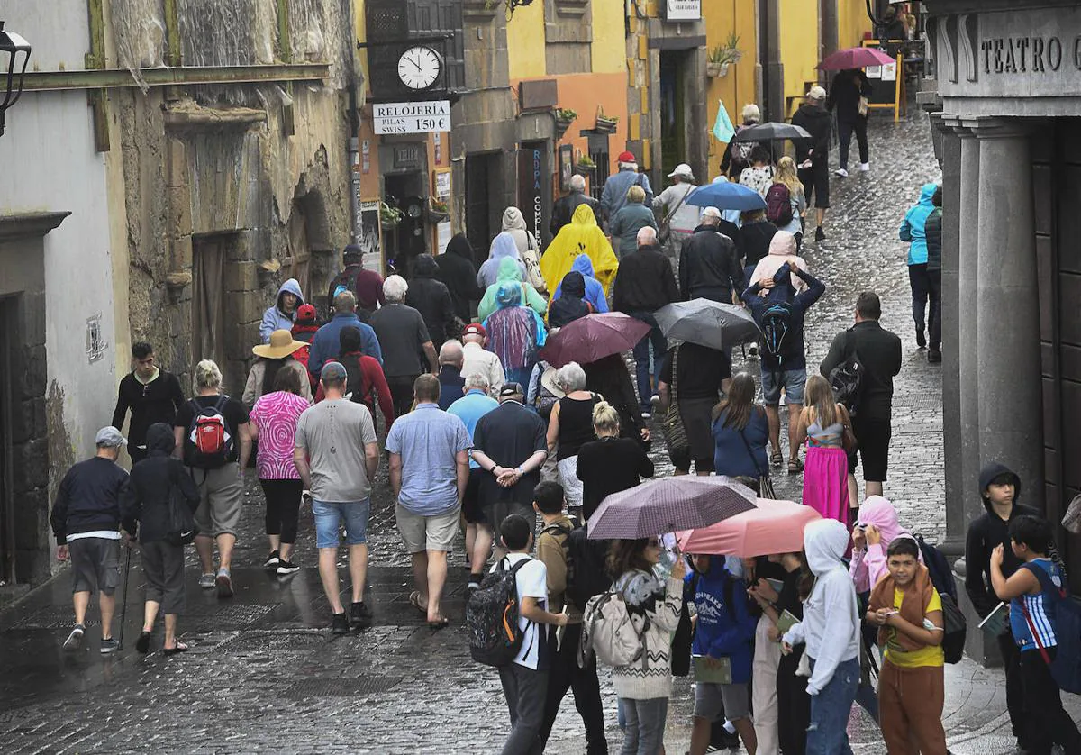 Un día de lluvia en Vegueta.