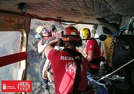 Uno de los momentos del rescate.