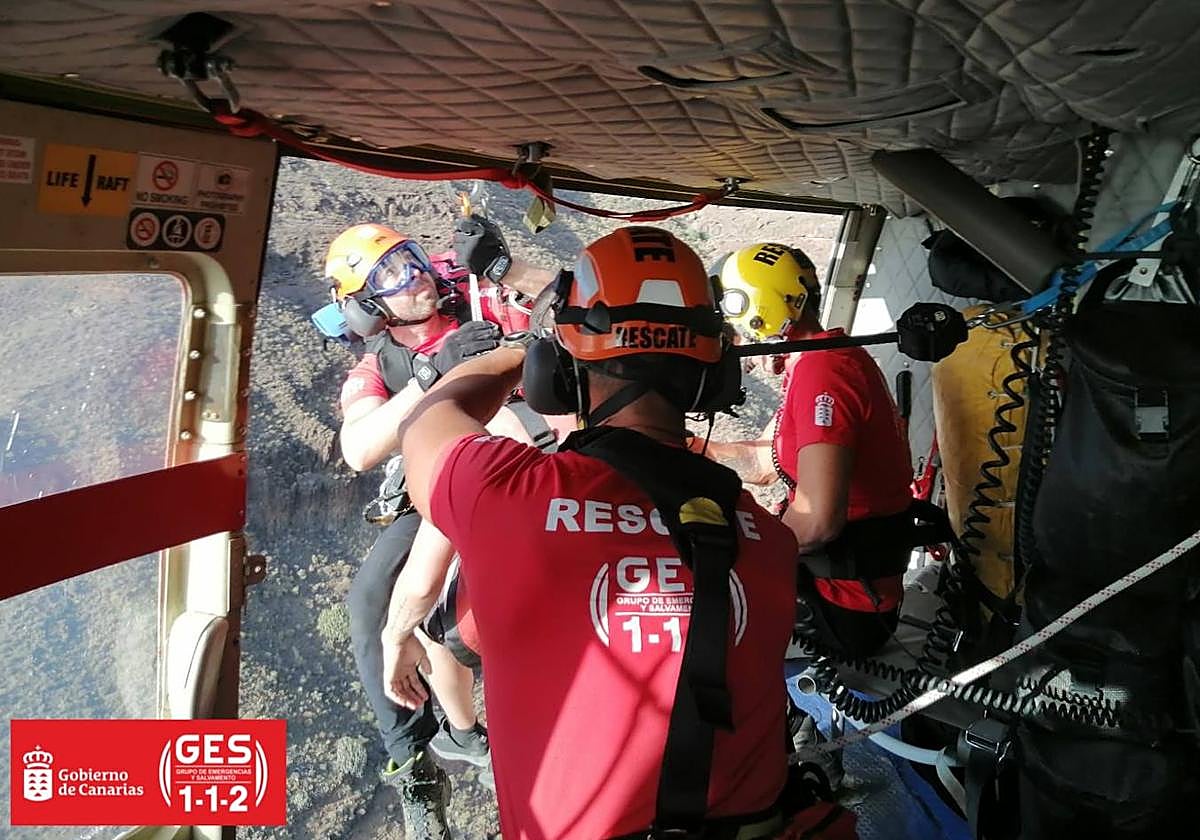 Uno de los momentos del rescate.