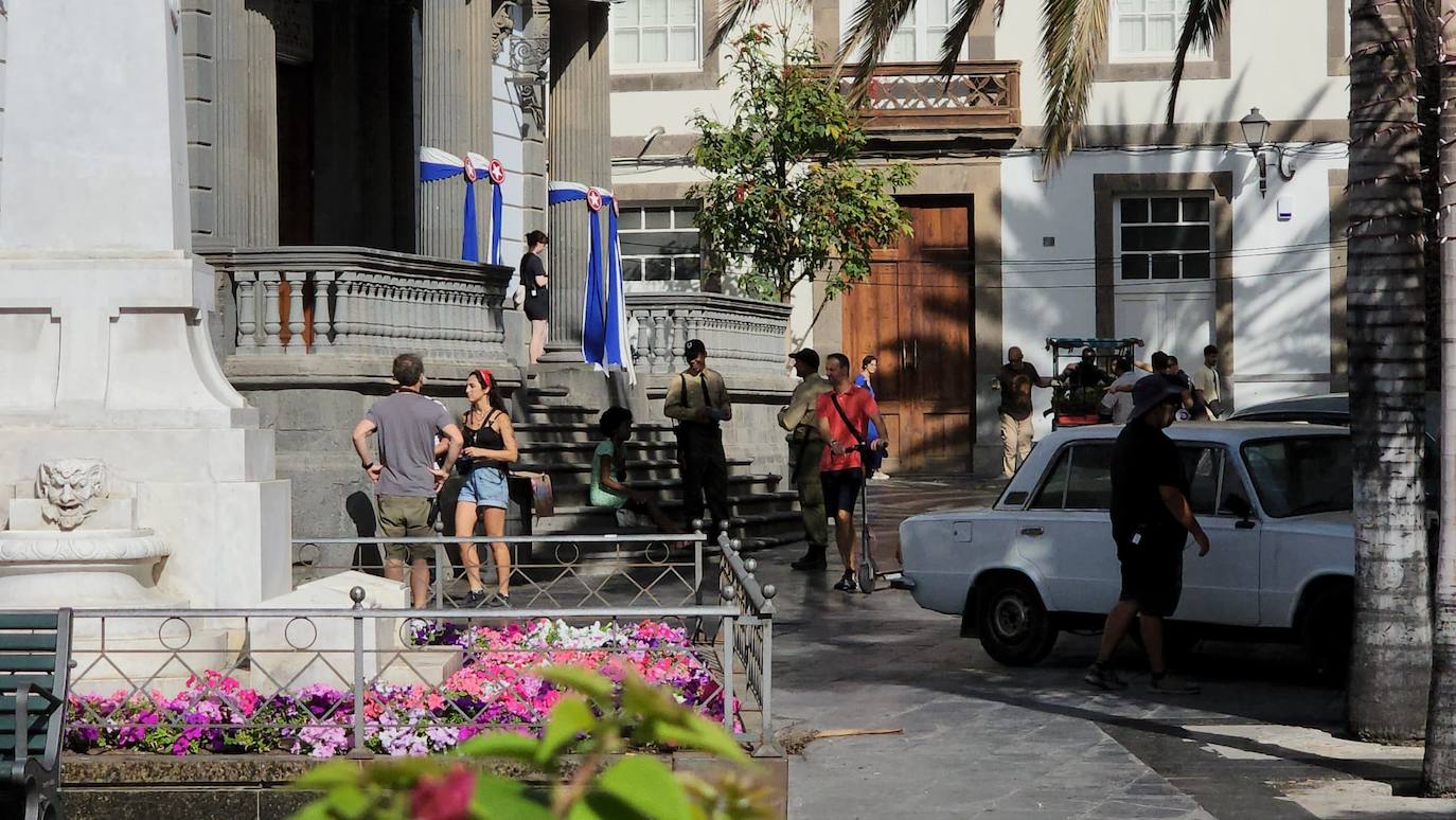 La Plaza de Las Ranas se transforma en plató de cine