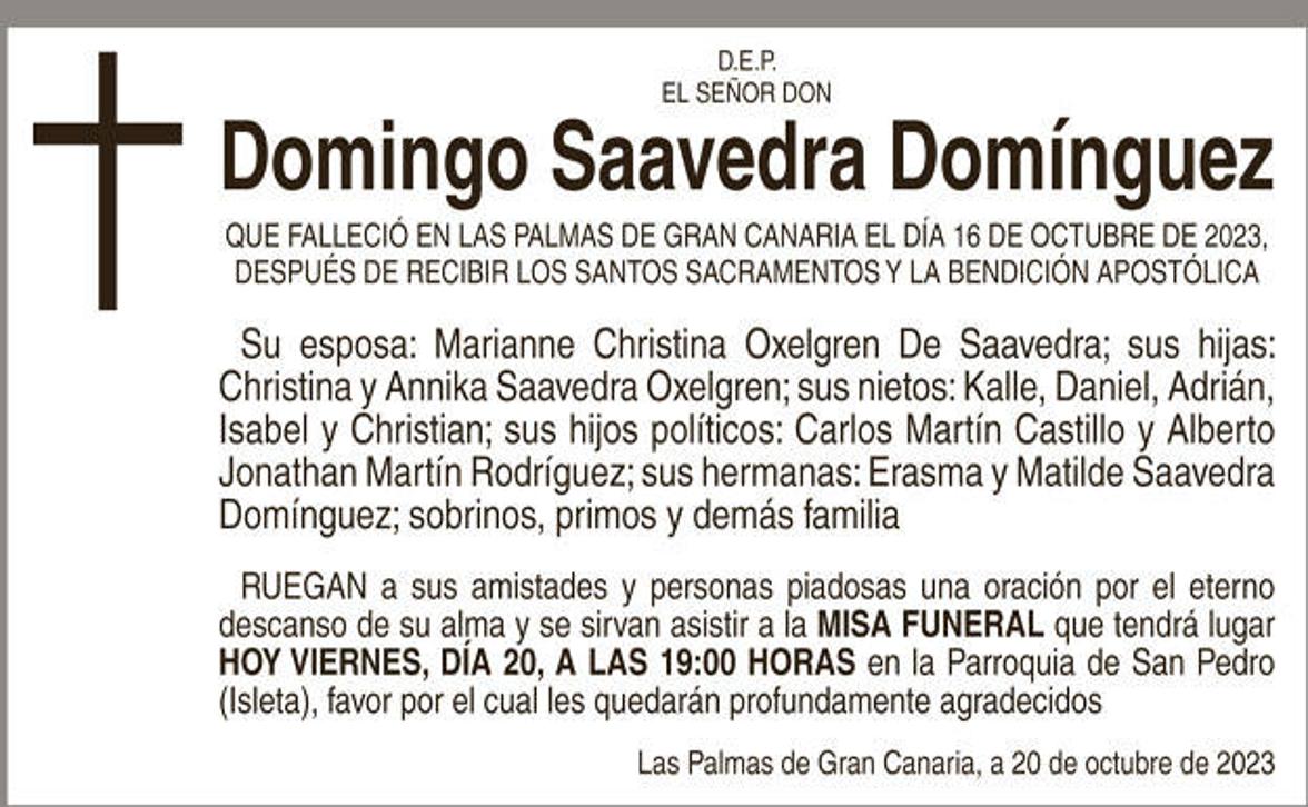 Domingo Saavedra Domínguez