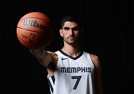 El jugador canario Santi Aldama.