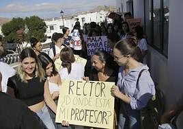 Protesta estudiantil de este miércoles.