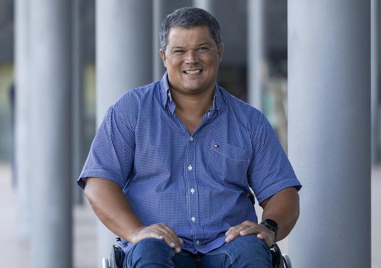 Eduardo Martínez en ExpoMeloneras, en el Congreso de Paraplejia.