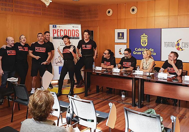 Un momento de la presentación del espectáculo 'Pecados', este lunes en el Cuyás.