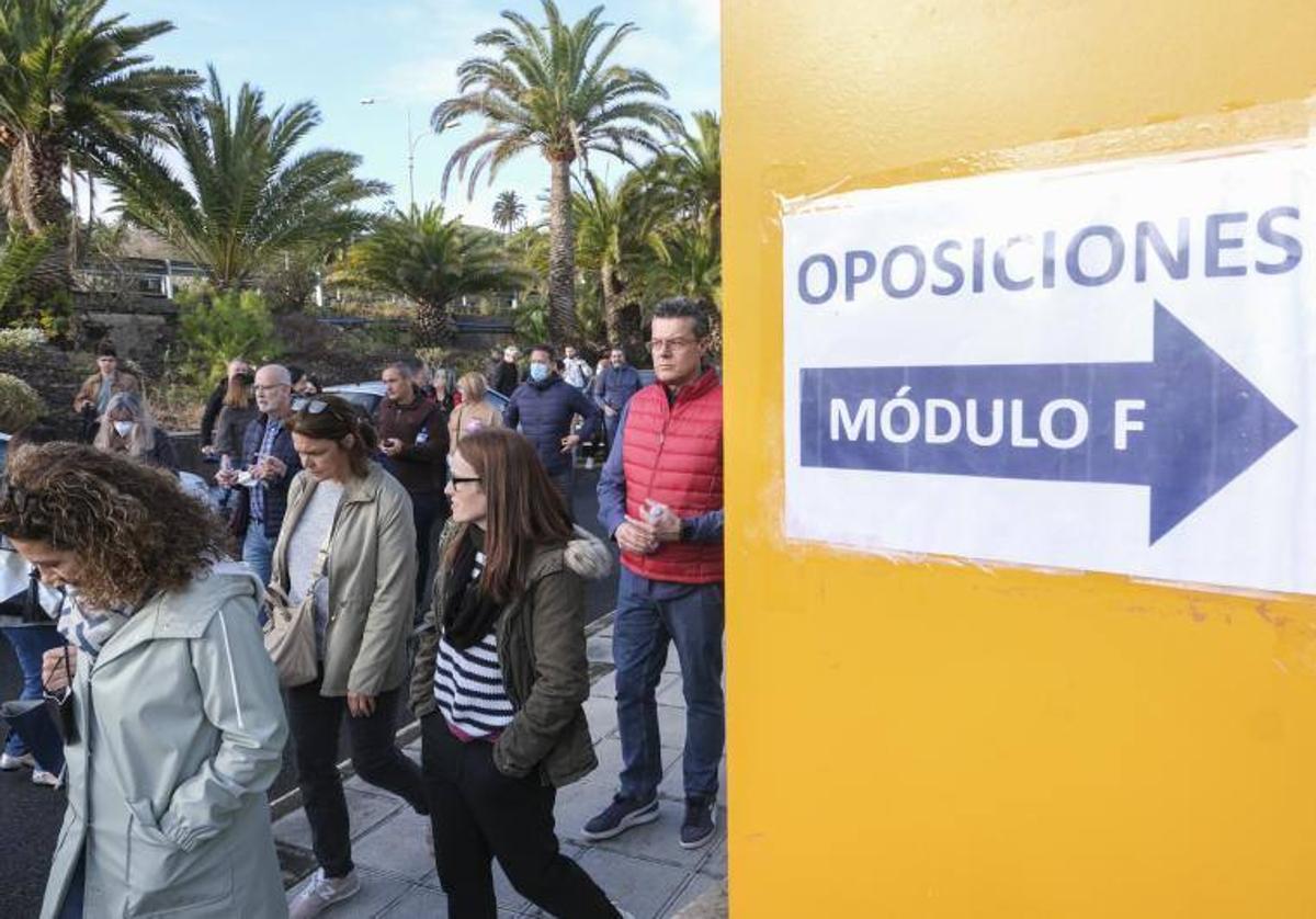 Imagen de archivo de unas oposiciones celebradas en Gran Canaria.