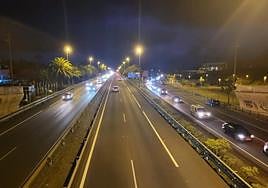 Autopista del Norte (TF-5) a su paso por Guamasa.