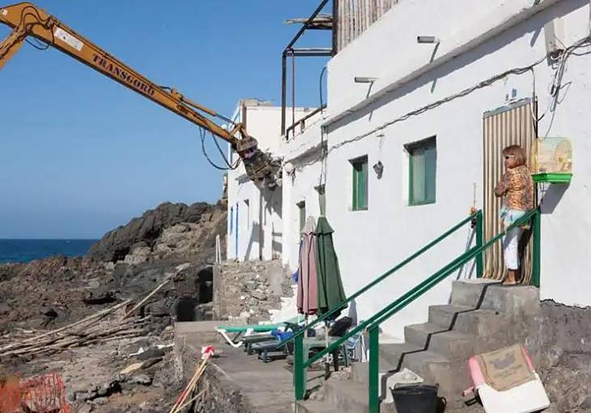 Una de las cuatro viviendas derribadas en 2007 en Los Molinos, en el municipio de Puerto del Rosario.