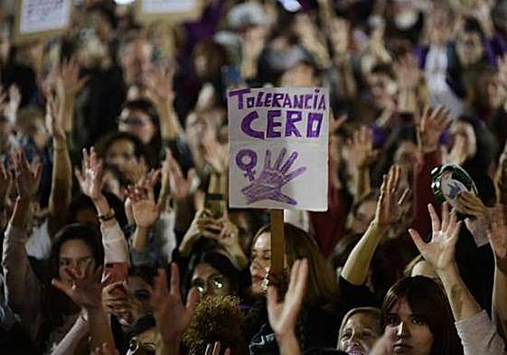 Imagen de archivo de la manifestación del pasado 25N en la capital grancanaria.